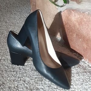 Black Leather Heels-Pumps